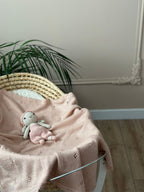 El Örgüsü Gül Kurusu Bebek Battaniyesi