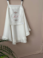 Dusty Rose Keten Puset Örtüsü Oval Model - Gül Kurusu