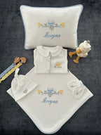 Little Chick Organik Yenidoğan Seti – Kroşeta Kenar Detaylı