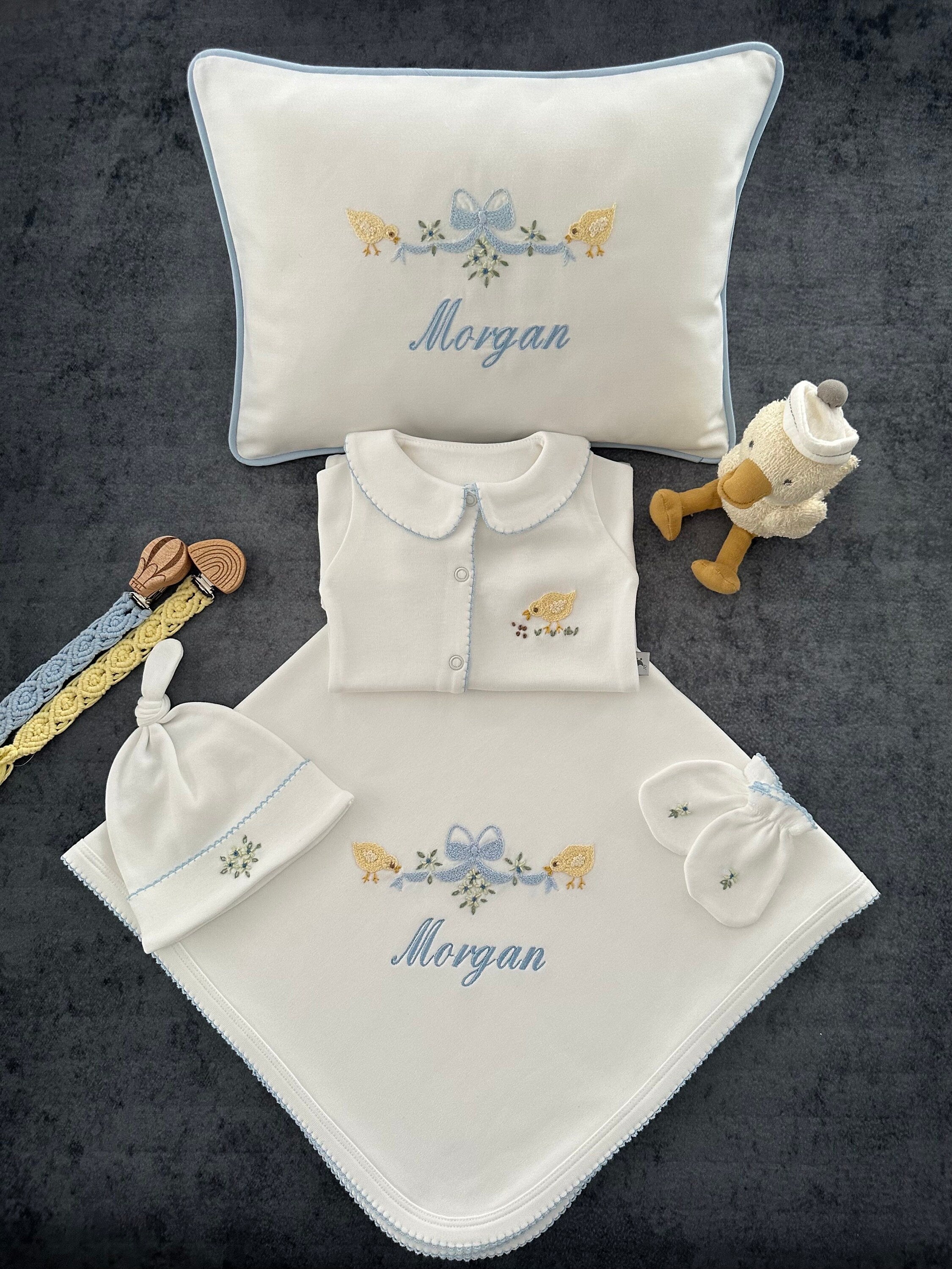 Little Chick Organik Yenidoğan Seti – Kroşeta Kenar Detaylı