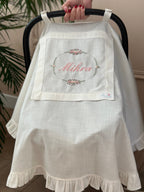 Dusty Rose Keten Puset Örtüsü Oval Model - Gül Kurusu