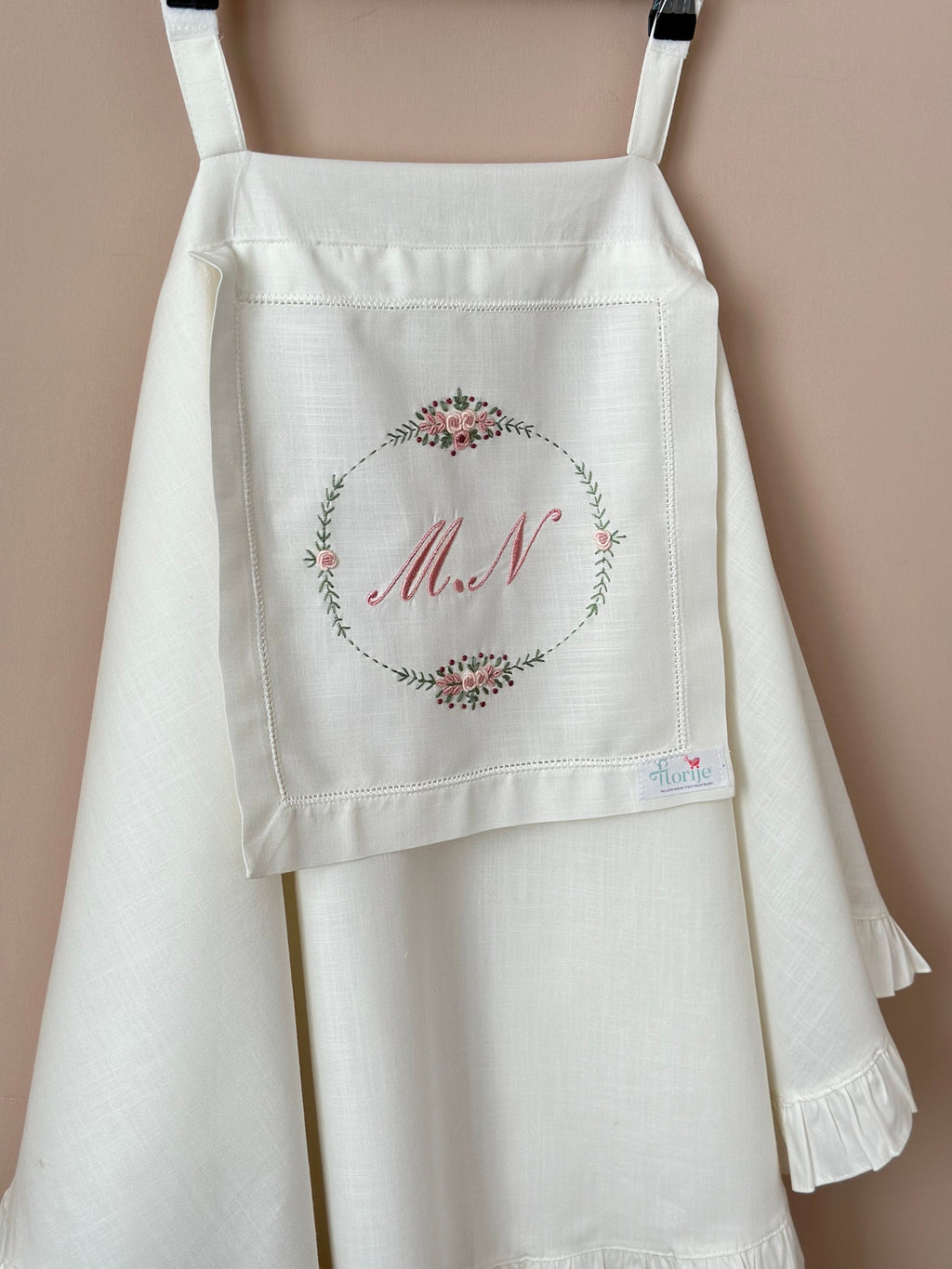 Dusty Rose Keten Puset Örtüsü Oval Model - Gül Kurusu