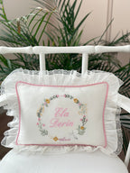 Kelebek Rüyası Dekoratif Bebek Yastığı – Pamuk Saten | Hardal