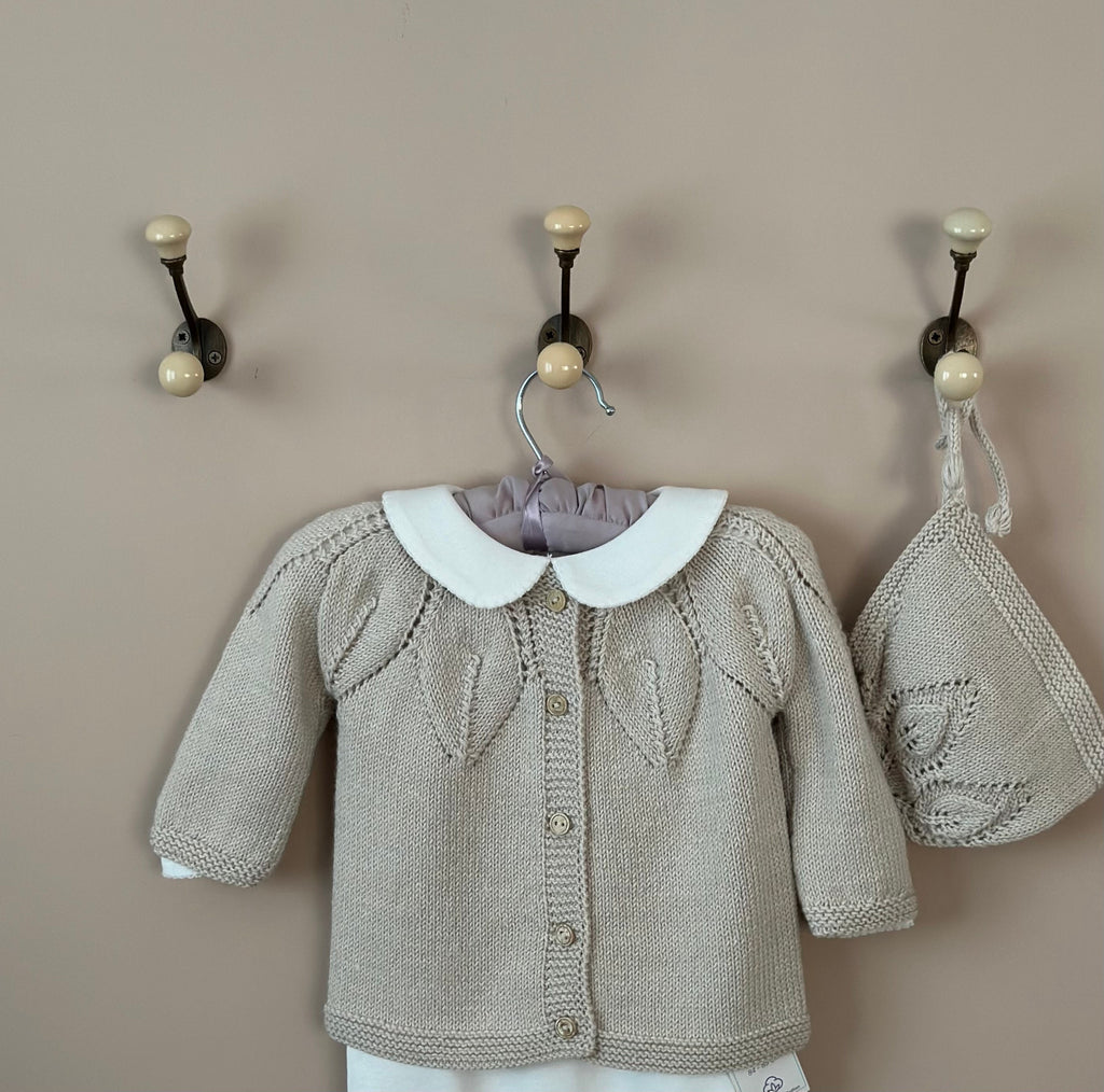 French Model Bebek Hırka & Şapka Takımı