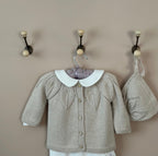 French Model Bebek Hırka & Şapka Takımı