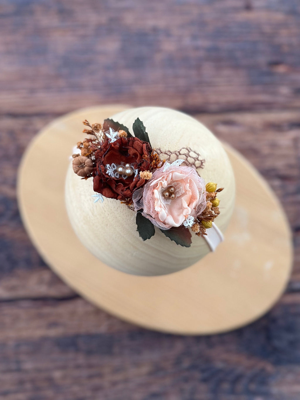 Sonbahar Temalı El Yapımı Saç Bandı