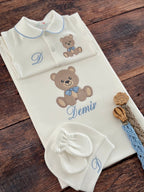 Teddy Bear Ayıcık Nakışlı Hastane Çıkışı Seti