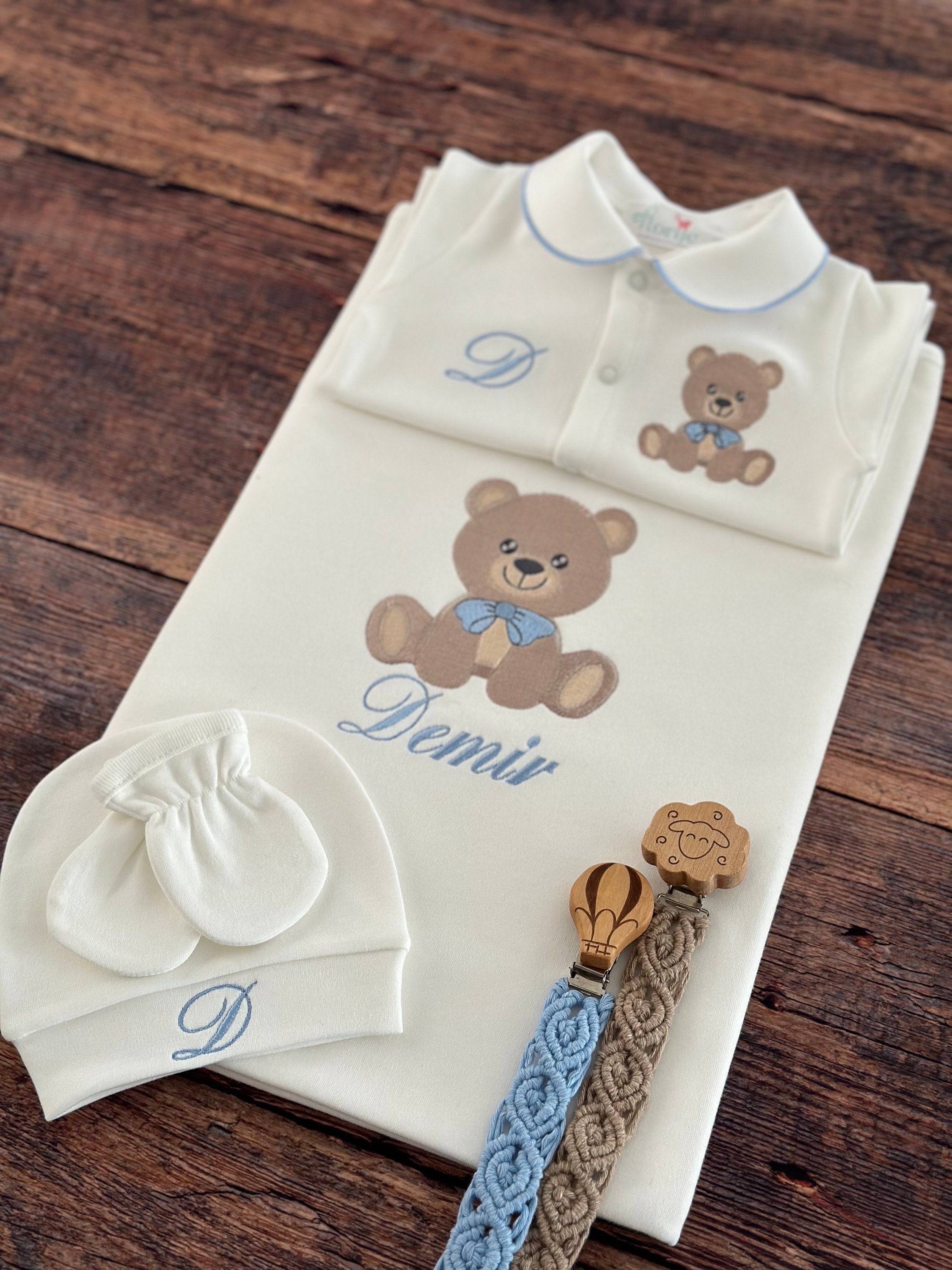 Teddy Bear Ayıcık Nakışlı Hastane Çıkışı Seti