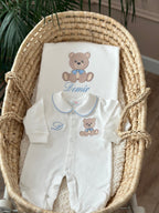 Teddy Bear Ayıcık Nakışlı Hastane Çıkışı Seti