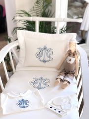 Monogram Nakışlı Hastane Çıkışı Seti