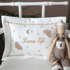 Twinkle Dekoratif Keten Bebek Yastığı Bej