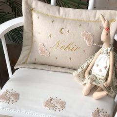 Twinkle Dekoratif Keten Bebek Yastığı Bej