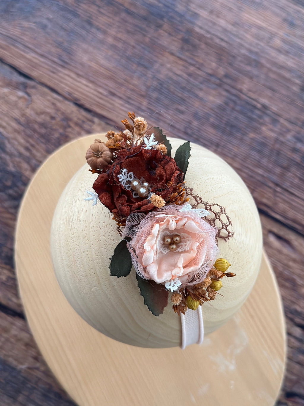 Sonbahar Temalı El Yapımı Saç Bandı