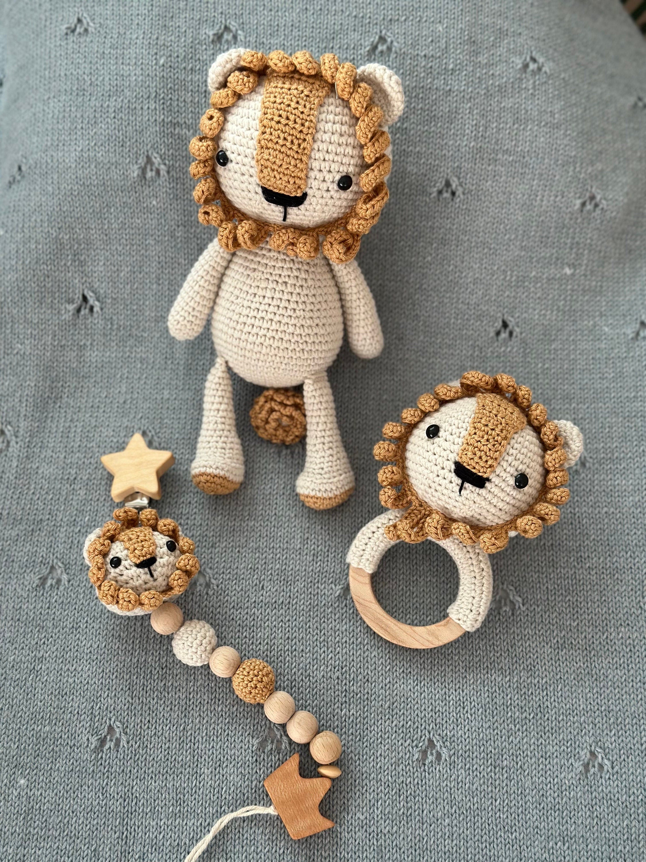 Amigurumi Aslan Model Bebek Seti – 3 Parça