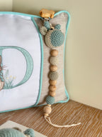 Amigurumi Zürafa Model Bebek Seti – 3 Parça Mint&Bej