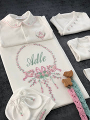 Damla Modeli Hastane Çıkışı Seti Pembek&Mint