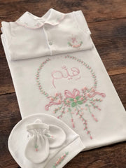 Damla Modeli Hastane Çıkışı Seti Pembek&Mint