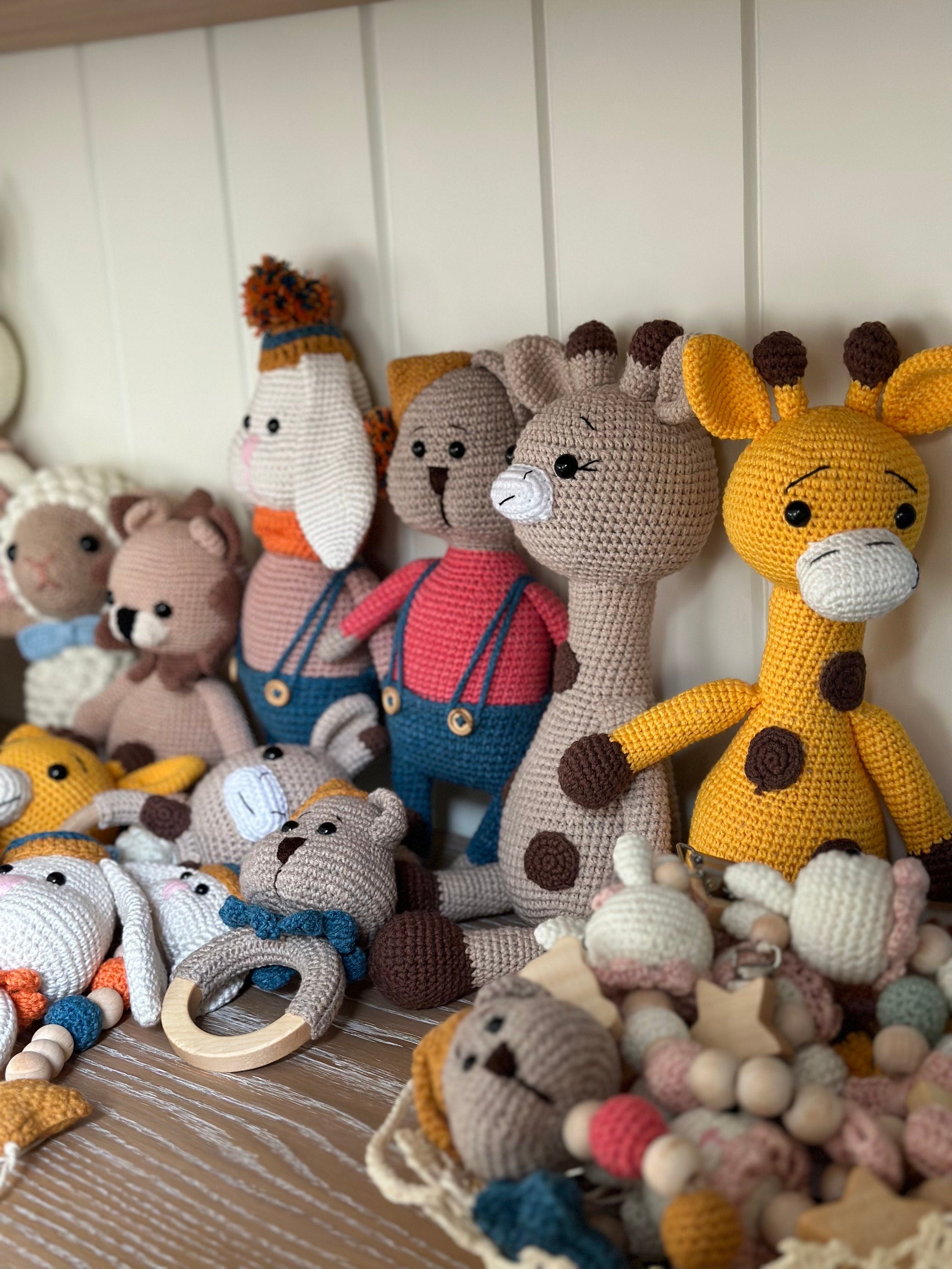 Amigurumi Zürafa Model Bebek Seti – 3 Parça