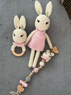 Amigurumi Tavşan Model Bebek Seti – 3 Parça
