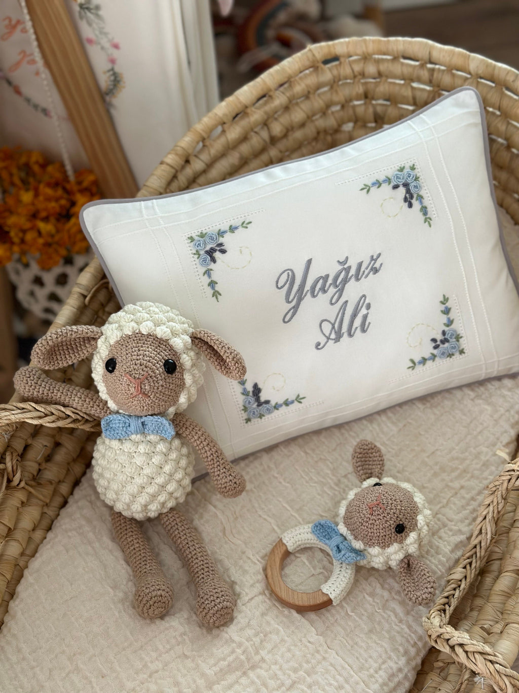 Amigurumi Kuzu Model Bebek Seti – 3 Parça