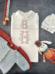 Monogram Nakışlı Hastane Çıkışı Seti