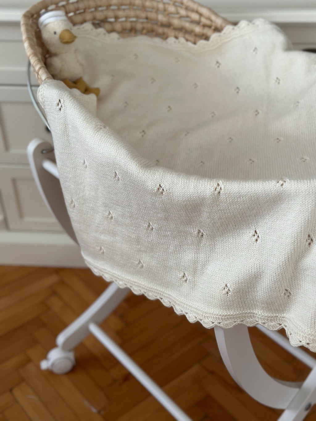 El Örgüsü Sarı Bebek Battaniyesi