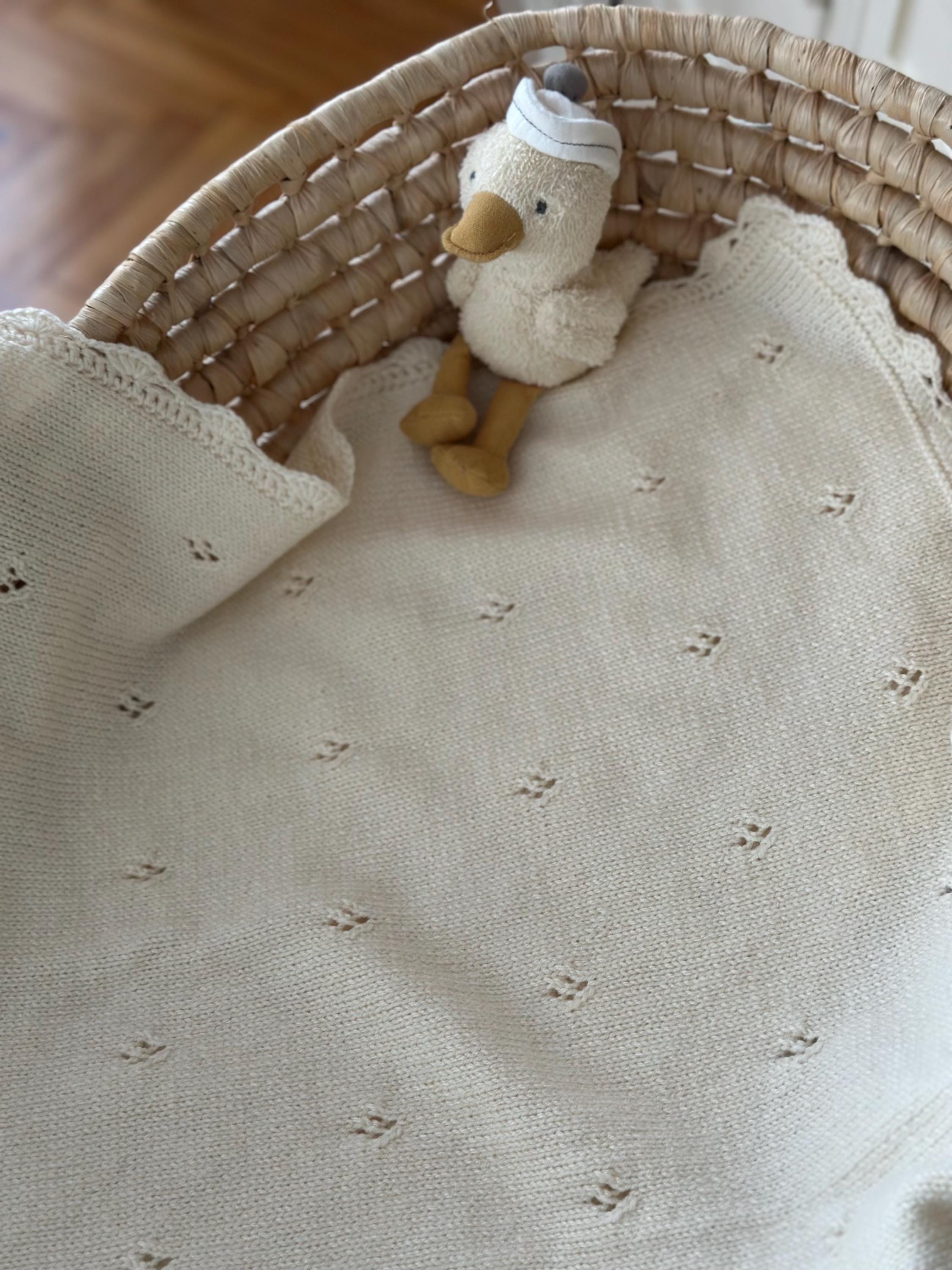 El Örgüsü Sarı Bebek Battaniyesi