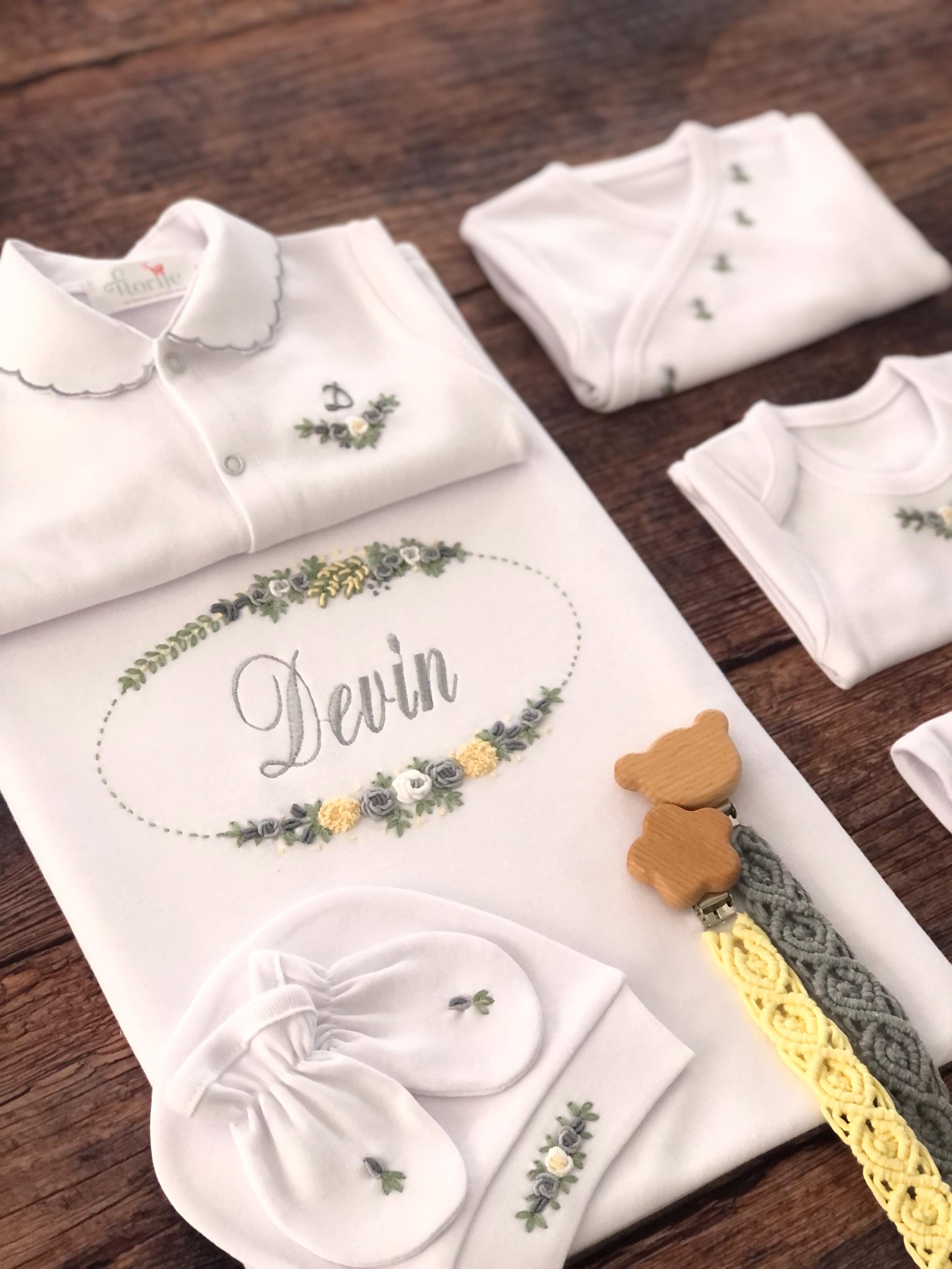 İstanbul Serisi Hastane Çıkışı Seti - Gri&Sarı