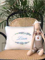 Istanbul Serisi Mavi Dekoratif Bebek Yastığı – Pamuk Saten