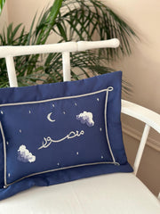 Twinkle Lacivert Dekoratif Bebek Yastığı – Pamuk Saten