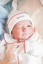 Kokina Organik Yenidoğan Seti – Kırmızı Kroşeta Kenar Detaylı