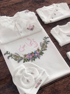 Boho Model Hastane Çıkışı Seti - Pembe&Lila