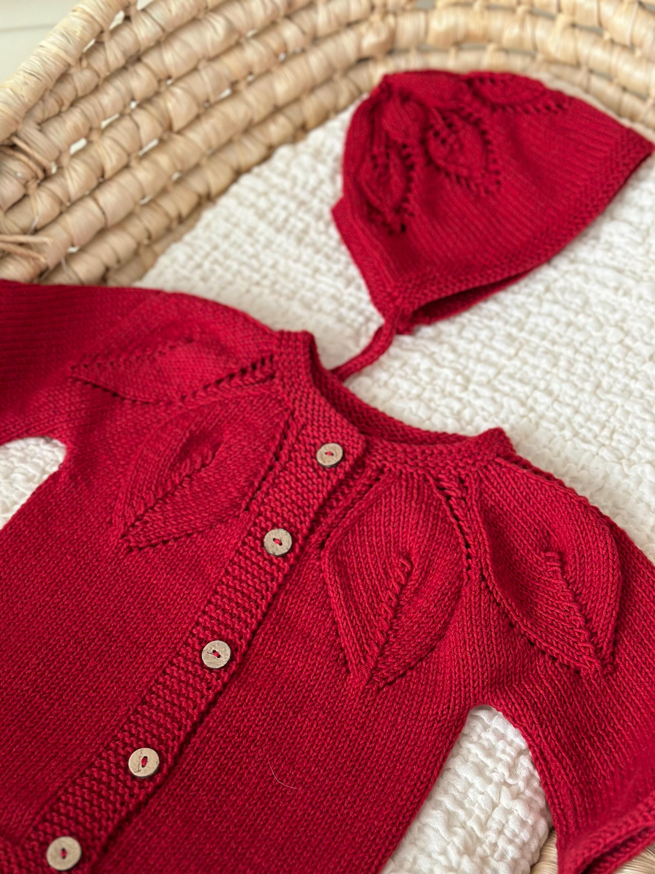 French Model Bebek Hırka & Şapka Takımı