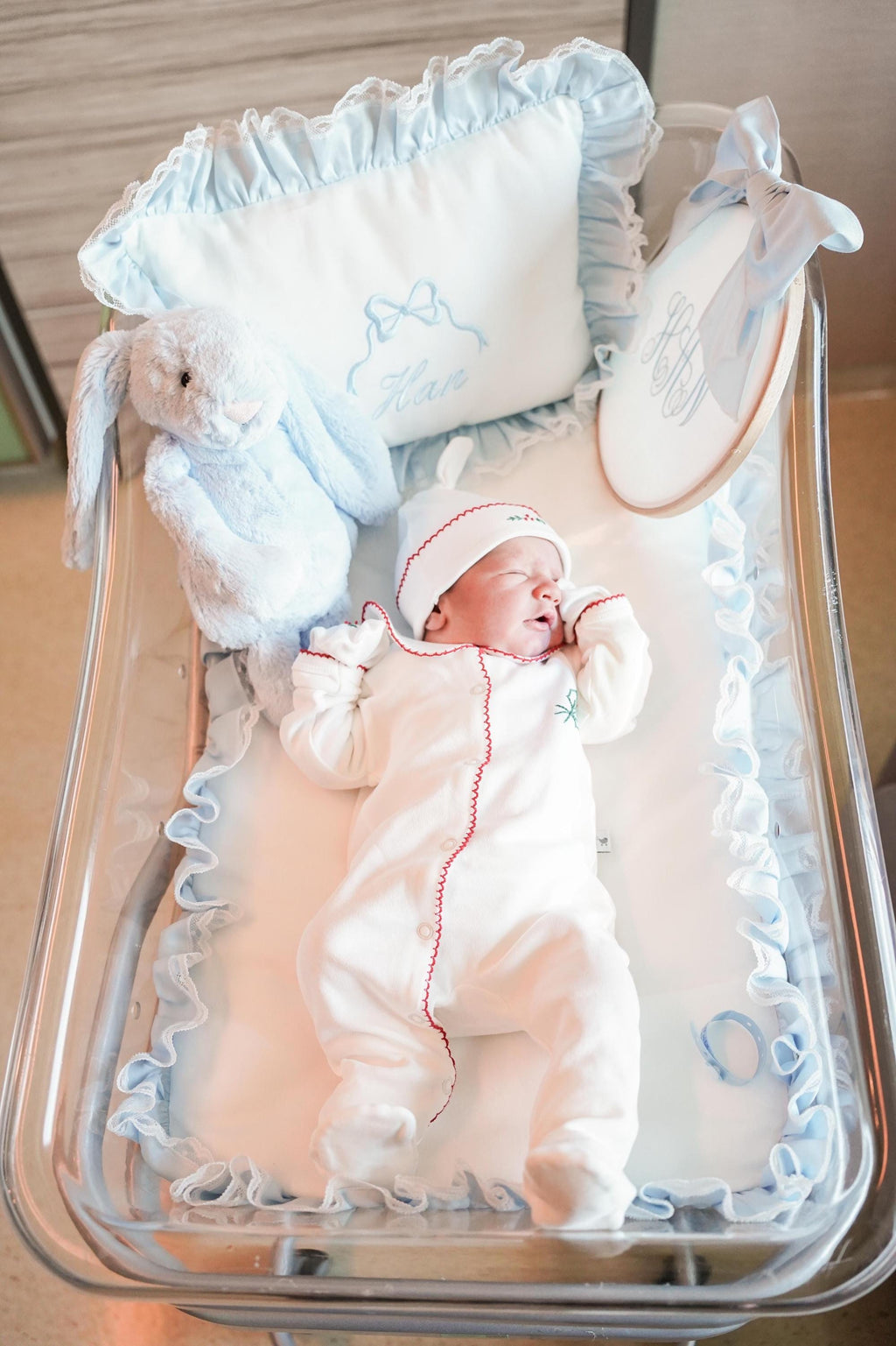 Kokina Organik Yenidoğan Seti – Kırmızı Kroşeta Kenar Detaylı