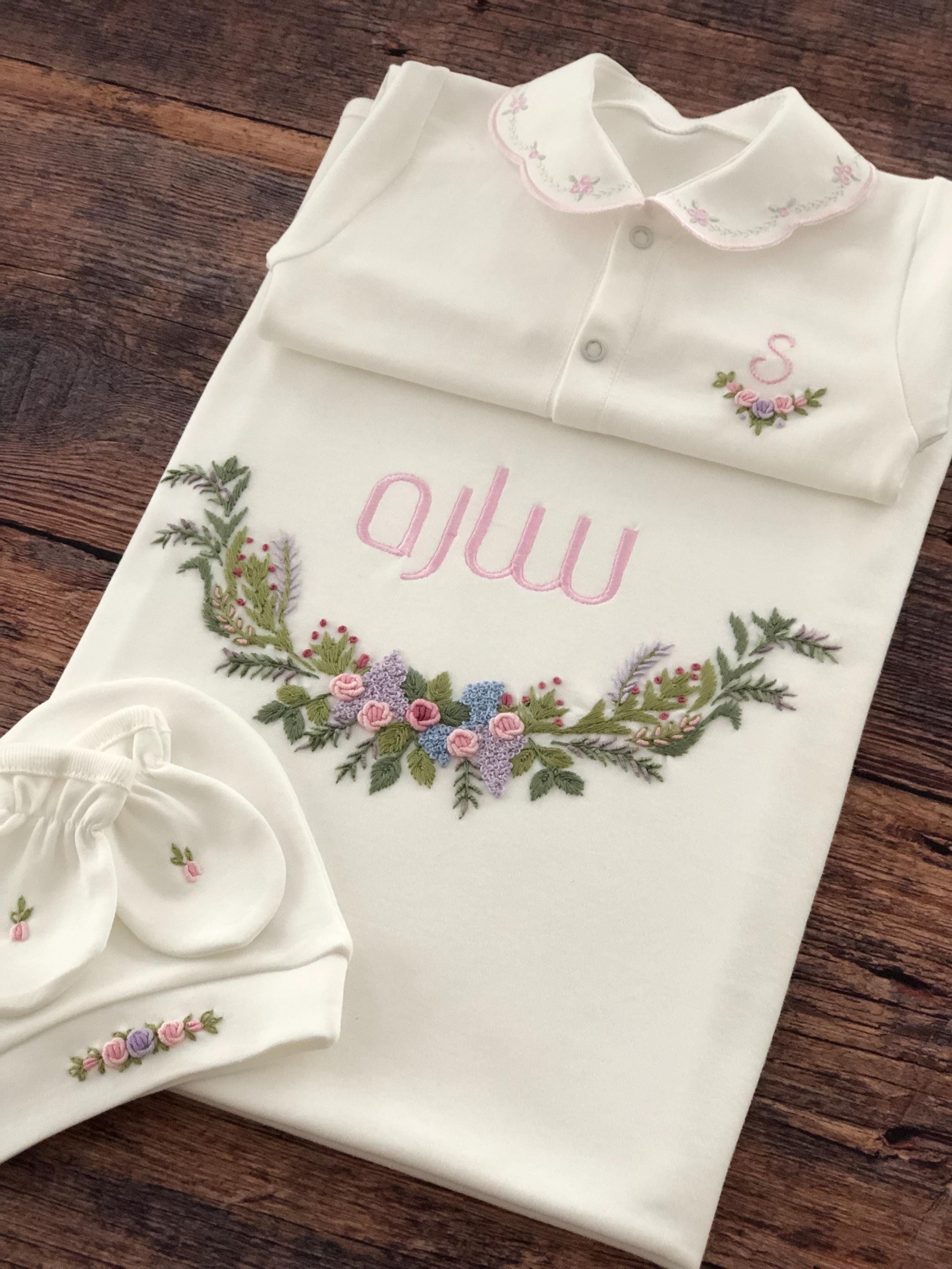 Boho Model Hastane Çıkışı Seti - Pembe&Lila