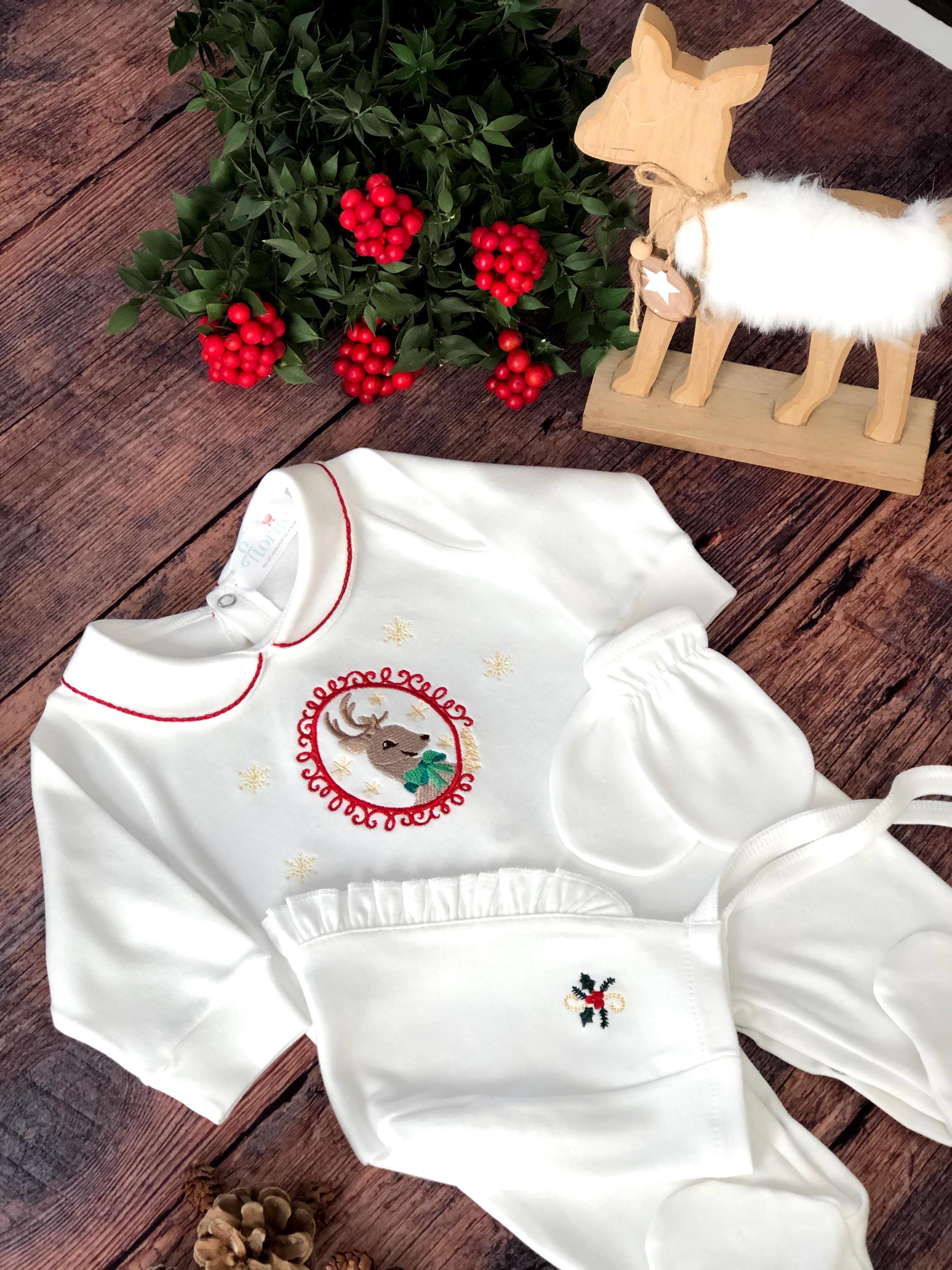 Reindeer Christmas 3 Parça Bebek Tulum Seti