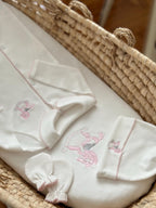 Carousel Kız Bebek Organik Yenidoğan Seti Pembe