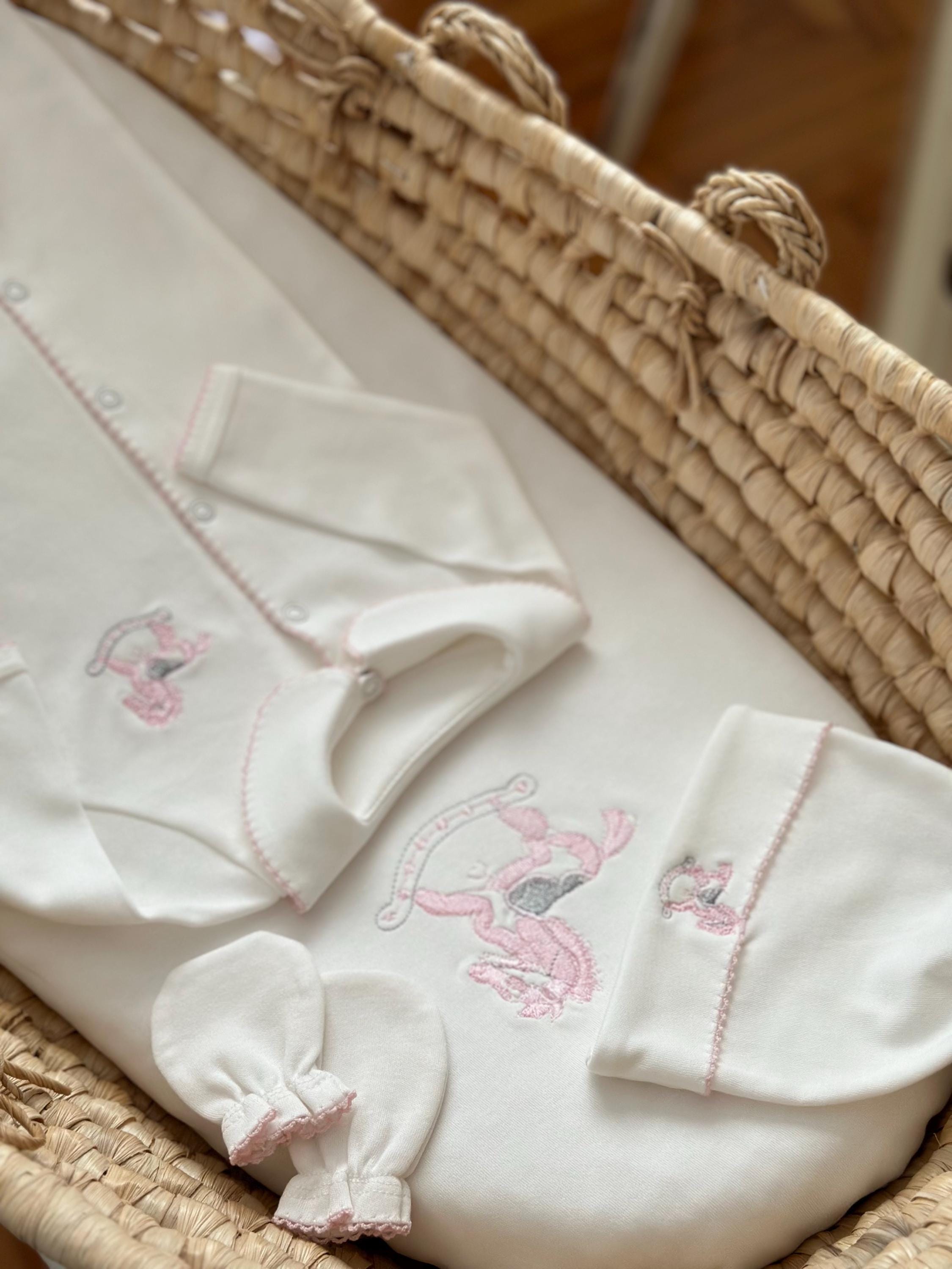 Carousel Kız Bebek Organik Yenidoğan Seti Pembe