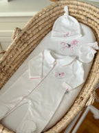 Carousel Kız Bebek Organik Yenidoğan Seti Pembe