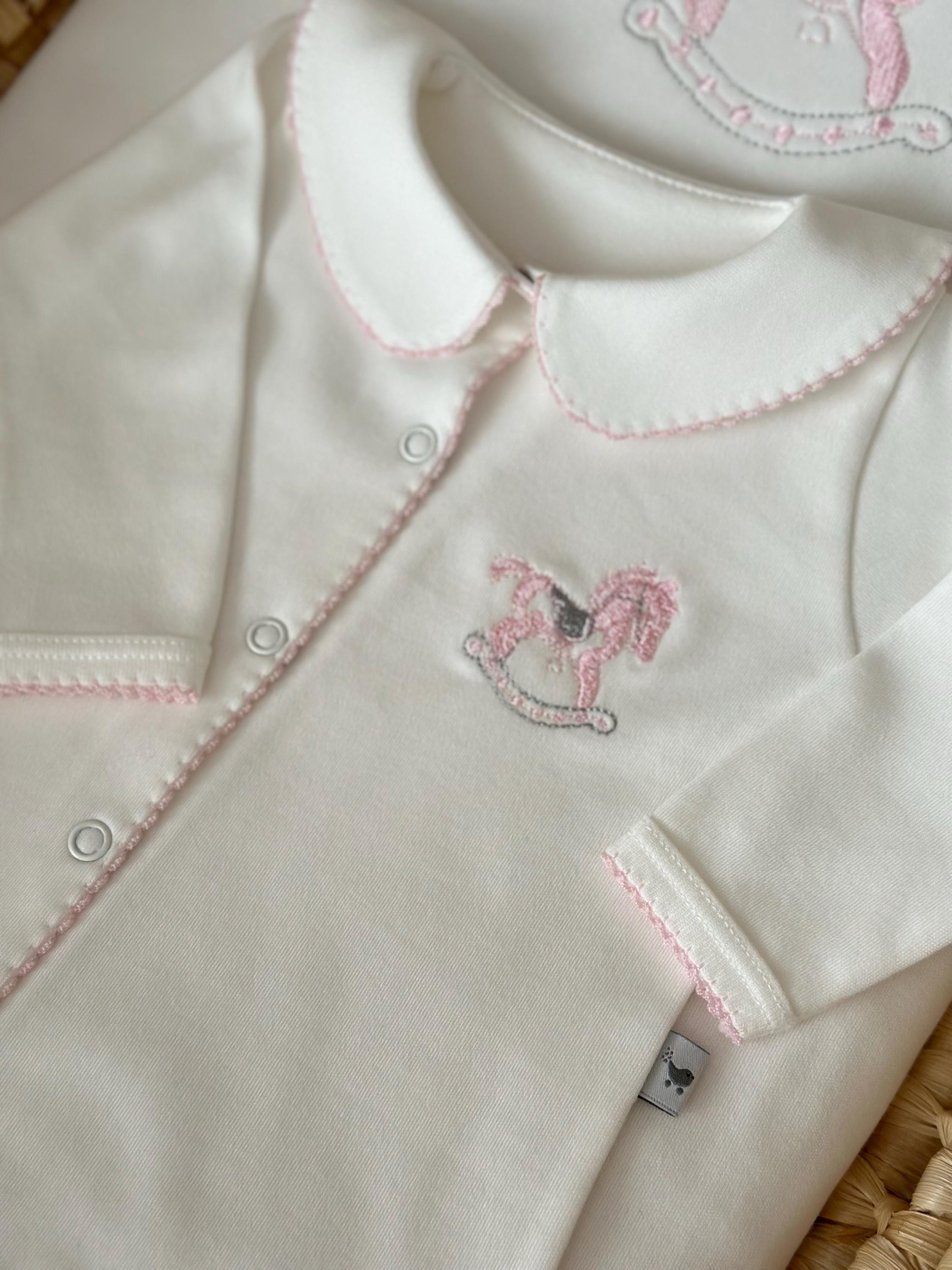 Carousel Kız Bebek Organik Yenidoğan Seti Pembe