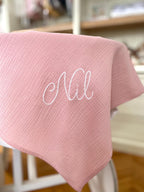 İsme Özel Müslin Battaniye Pembe