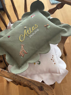 Kişiselleştirilmiş Keten Dilimli Bebek Yastığı