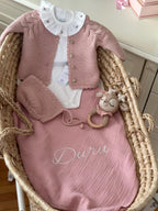 İsme Özel Müslin Battaniye Pembe