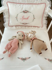 Dusty Rose Dekoratif Bebek Yastığı Oval Model - Gül Kurusu