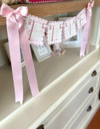 İsme Özel Makine Nakışlı Bebek Banner | Flama | Kapı Süsü