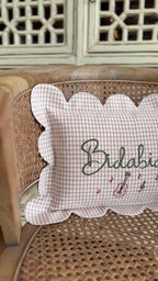 Kişiselleştirilmiş Keten Dilimli Bebek Yastığı