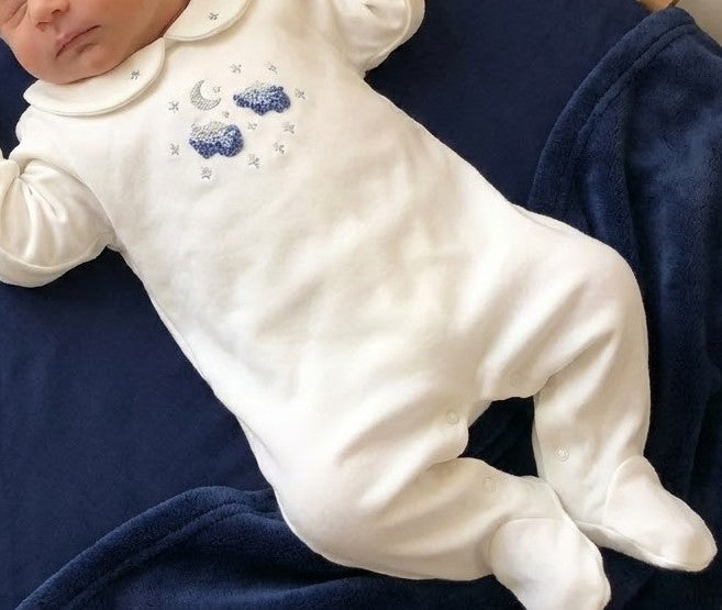 Twinkle Handmade Newborn 3 Piece Romper Set Navy Blue